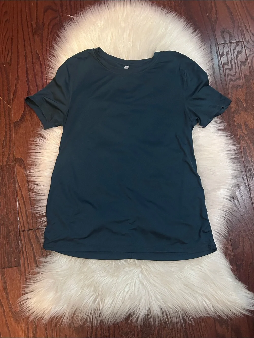 Fabletics Teal 2 Piece Athletic Set Leggings Short Sleeve Workout Top Womens M